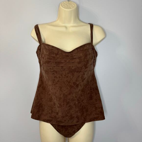 Magic Suit Women's Brown Tankini Swim Bathing Suit Set Brown Sz 12 - Picture 13 of 13